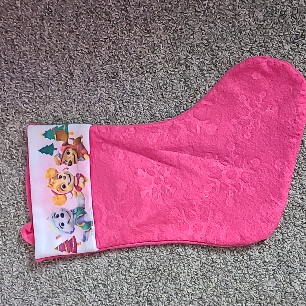 BN Paw Patrol Christmas Stocking. Pink. Skye Everest and Liberty